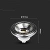 Żarówka LED V-TAC AR111 12W GU10 40st COB ściemnialna VT-1112 4000K 1031lm